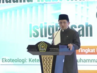 Menteri Agama RI, Nasaruddin Umar saat peringatan Maulid Nabi Muhammad 1447 H dan Istighosah Kebangsaan di Masjid Istiqlal, Jakarta, Kamis (4/9/2025). Foto: YouTube/ Masjid Istiqlal TV